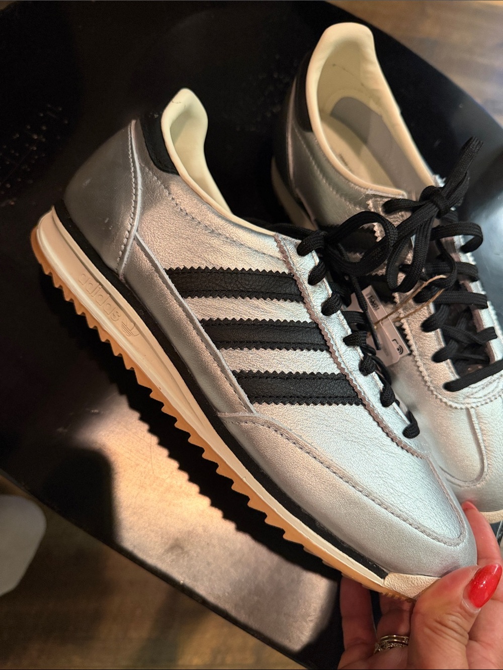 Adidas Originals SL 72 OG SilverMetallic/Core Black 9 Retro-Chic Sporty - Picture 8 of 10